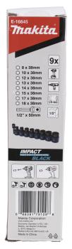 Makita E-16645 IMPACT BLACK Schlagnuss-Set 9-tlg. 1/2"