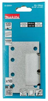 Makita E-23531 Schleifpapier A120 80x130mm Klett