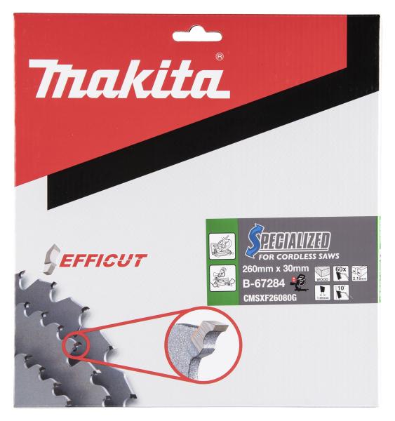 Makita B-67284 Sägeblatt 260x2,15x30, 60Z EFFICUT