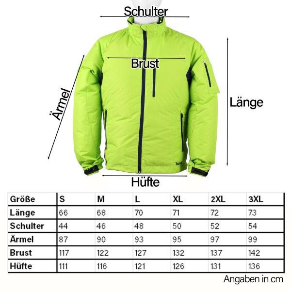 Makita DFJ212Z3XL Akku-Klimajacke