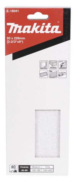 Schleifpapier P40 93x228mm