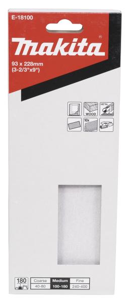Schleifpapier P180 93x228mm
