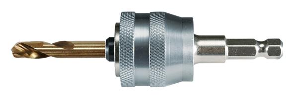 Lochsägen Adapter EZYCHANGE + HSS-Co Zentrierbohrer für dünne Bleche