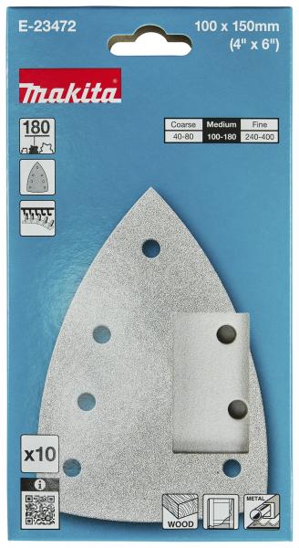Makita E-23472 Schleifpapier A180 100x150mm Klett