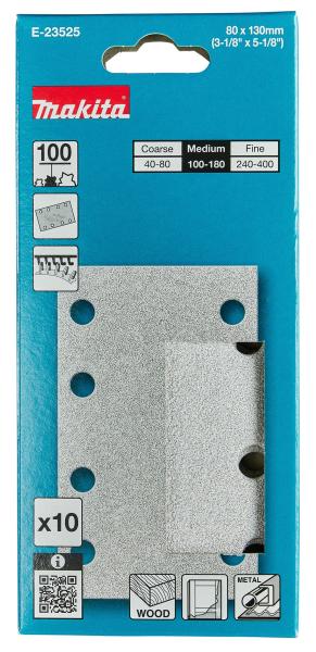 Makita E-23525 Schleifpapier A100 80x130mm Klett
