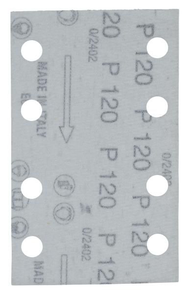 Schleifpapier A120 80x130mm Klett