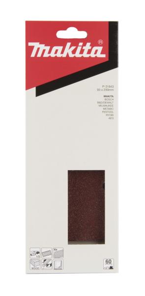 Schleifpapier P60 93x230mm gelocht