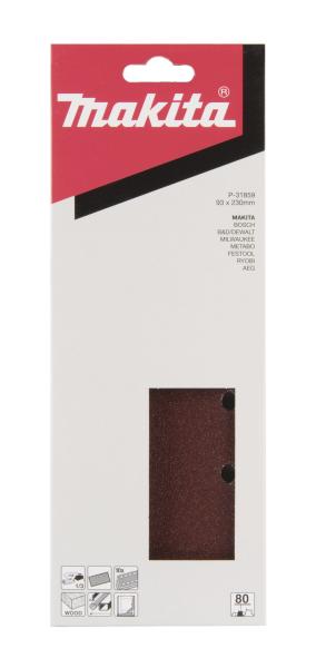 Schleifpapier P80 93x230mm gelocht