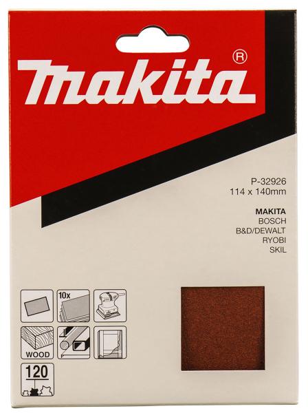 Schleifpapier P120 114x140mm ungelocht