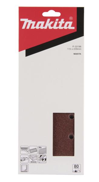 Makita P-33196 Schleifpapier P80 115x229mm Klett