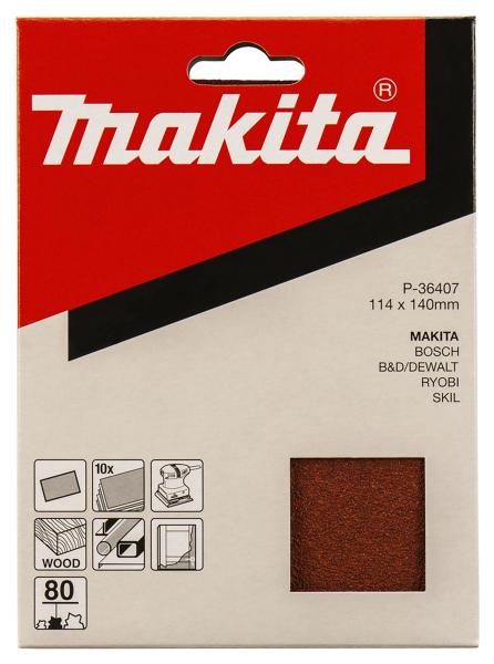Schleifpapier P80 114x140mm ungelocht